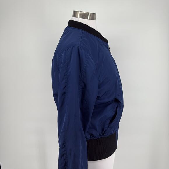 Anthropologie Hei Hei Journey Women’s Royal Blue Zip Up Jacket Bomber Size M - Picture 5 of 15